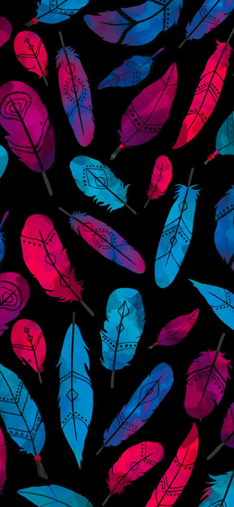 Default wallpaper of AMOLED Feathers