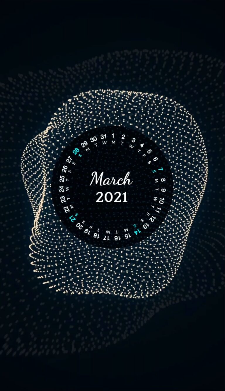 Default wallpaper of Calendar: March 2021 – #1 | LIVE Wallpaper