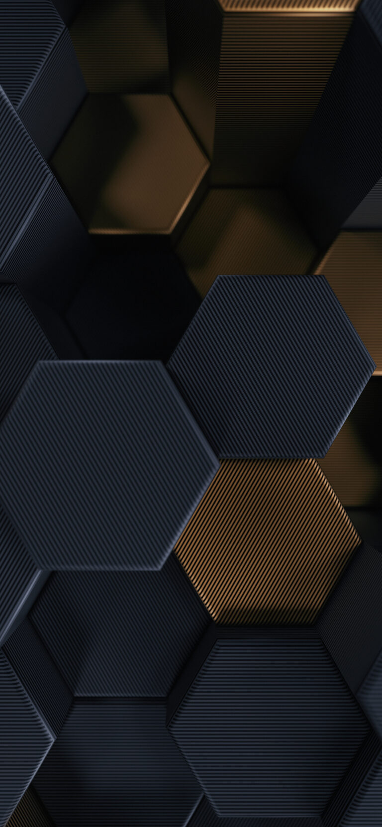 Default wallpaper of 3D Hexagons