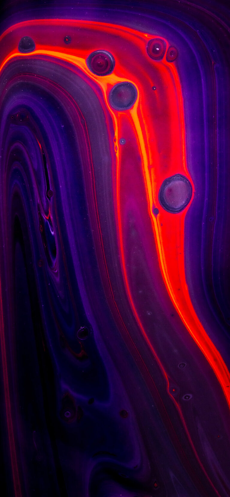 Default wallpaper of Red and Blue Liquids