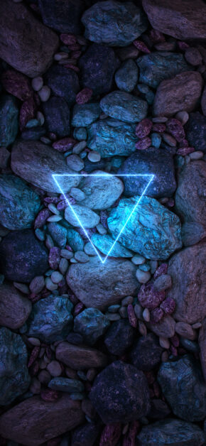 Blue NEON and Stones