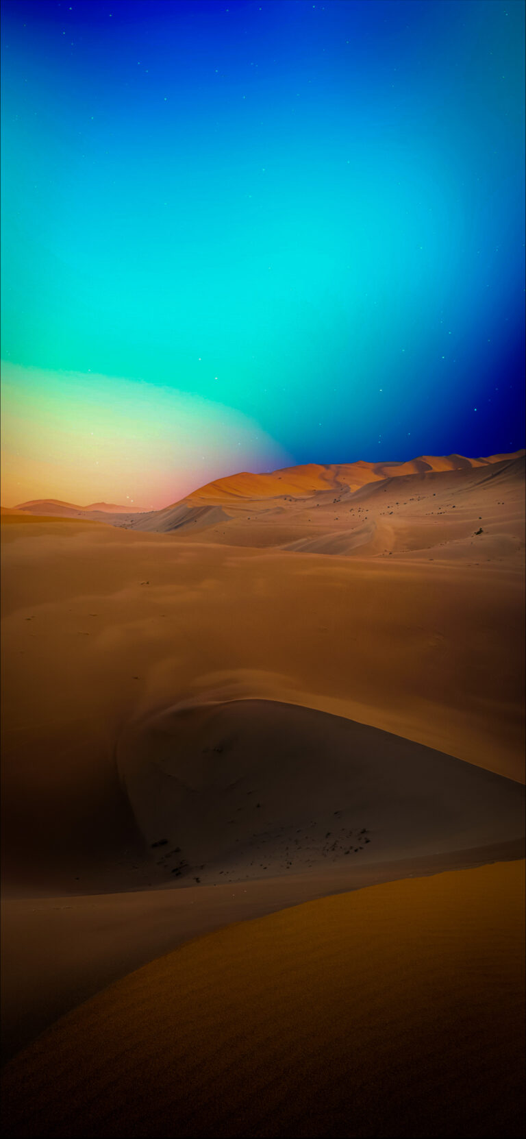 Default wallpaper of Minimal Desert | Lockscreen (Night)