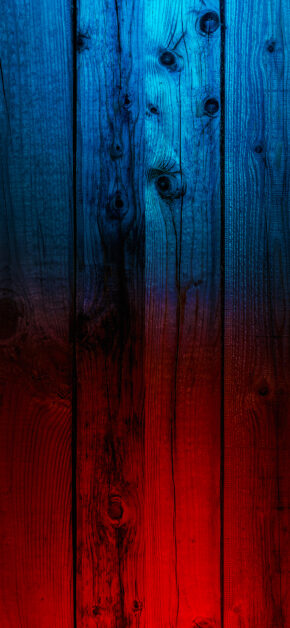 Wooden Wall Blue and Red