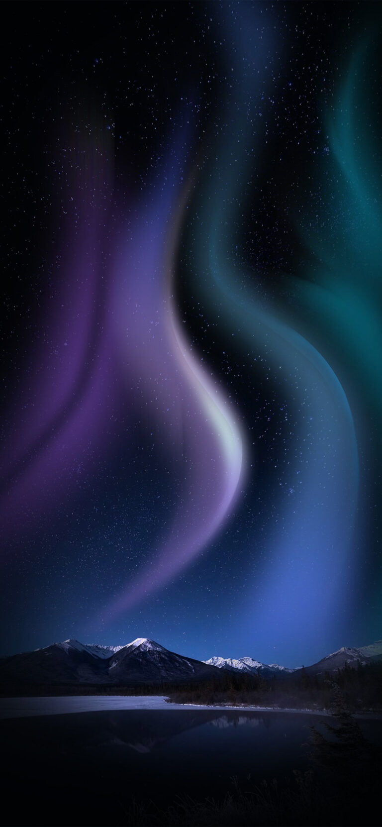 Default wallpaper of Mountain Aurora