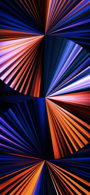 iPad Pro 2021 Official Stock Wallpaper – Fans Fans Purple (Dark)