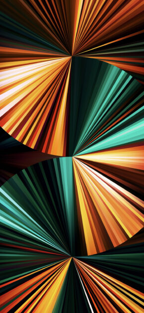 iPad Pro 2021 Official Stock Wallpaper – Fans Fans Green (Dark)