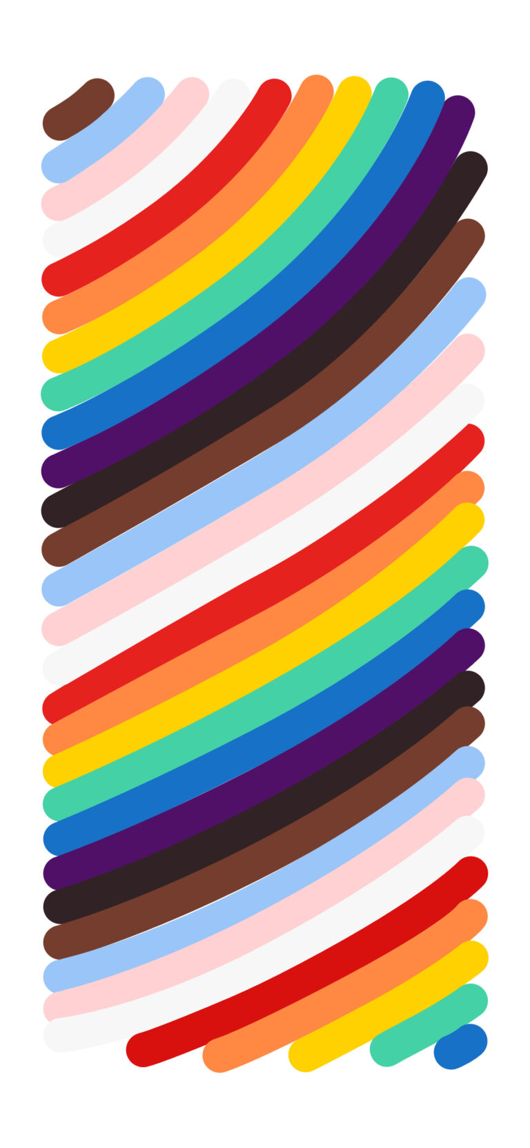 Default wallpaper of Apple Pride 2021 (White)