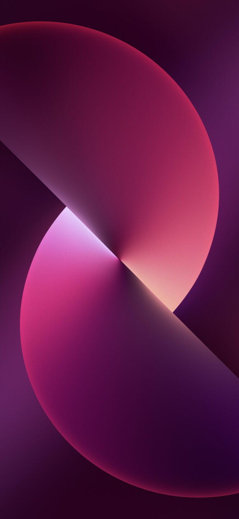 Default wallpaper of iPhone 13 Official Stock Wallpaper Twist (Pink) – Dark