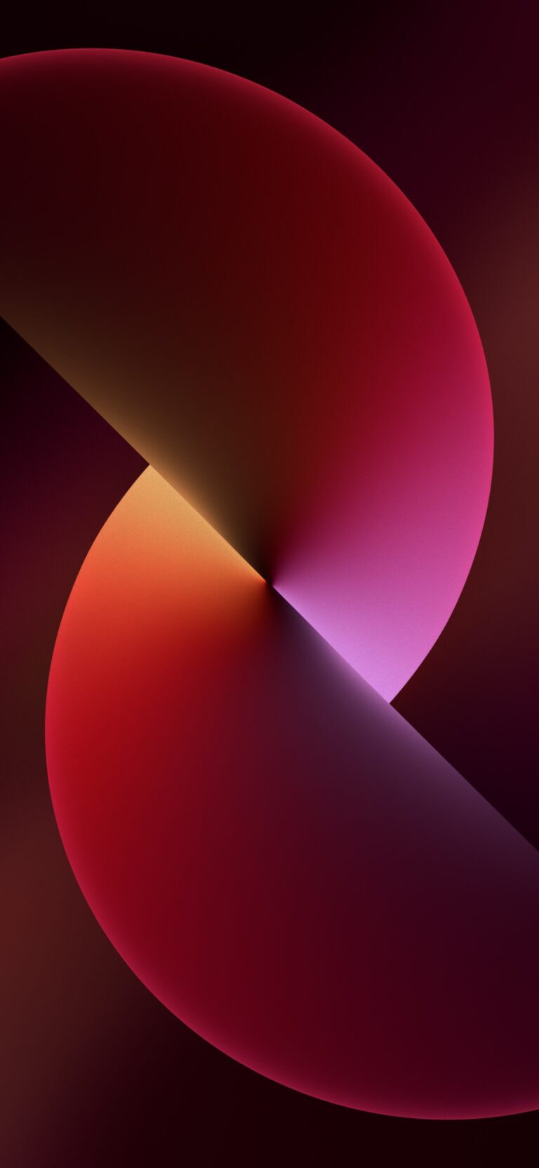 Default wallpaper of iPhone 13 Official Stock Wallpaper Twist (Red) – Dark