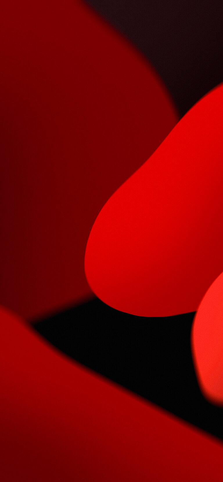 Default wallpaper of iOS 15 – Recreated – Red (Dark)