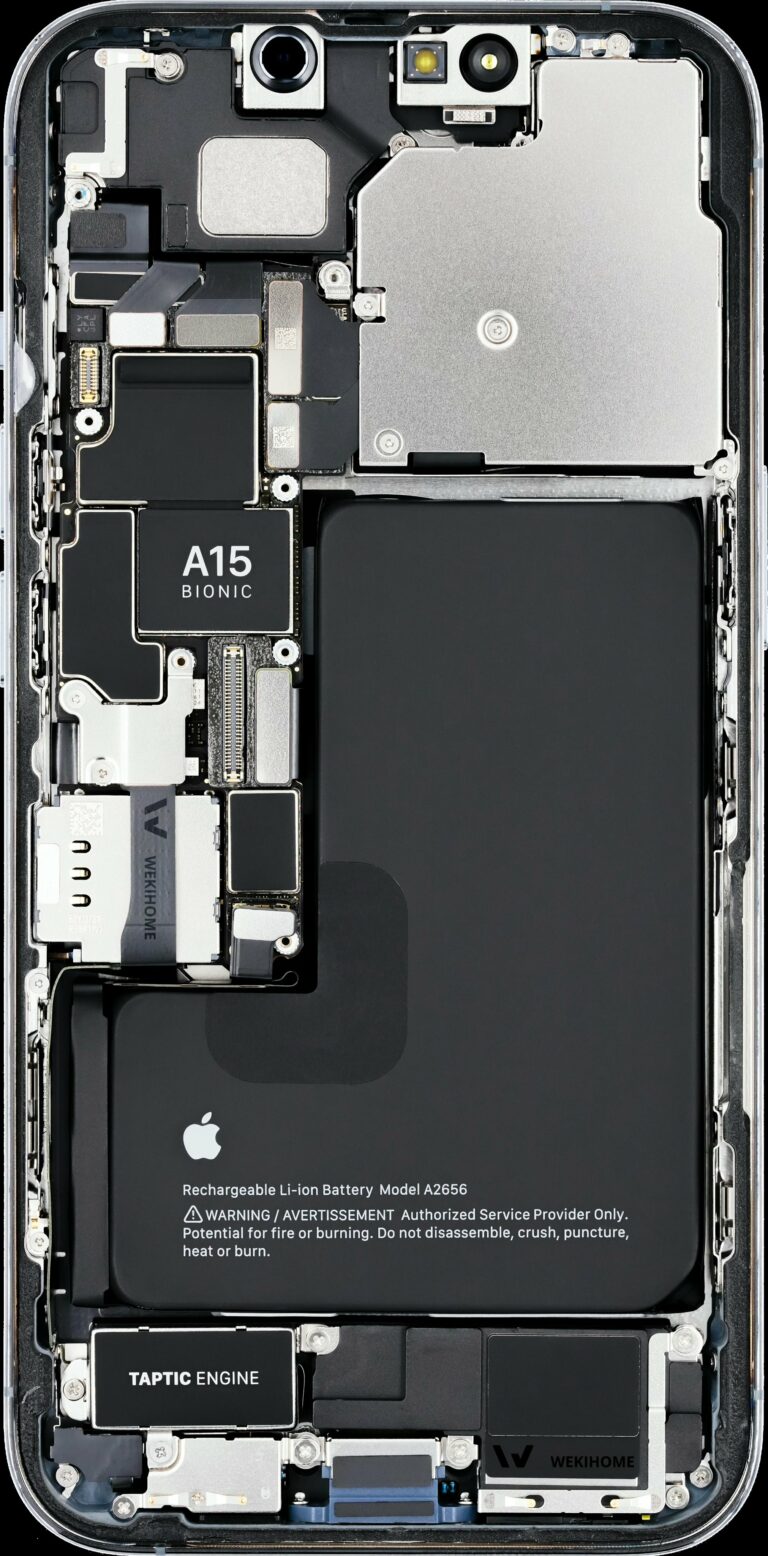 Default wallpaper of iPhone 13 Pro Max X-Ray | Internals