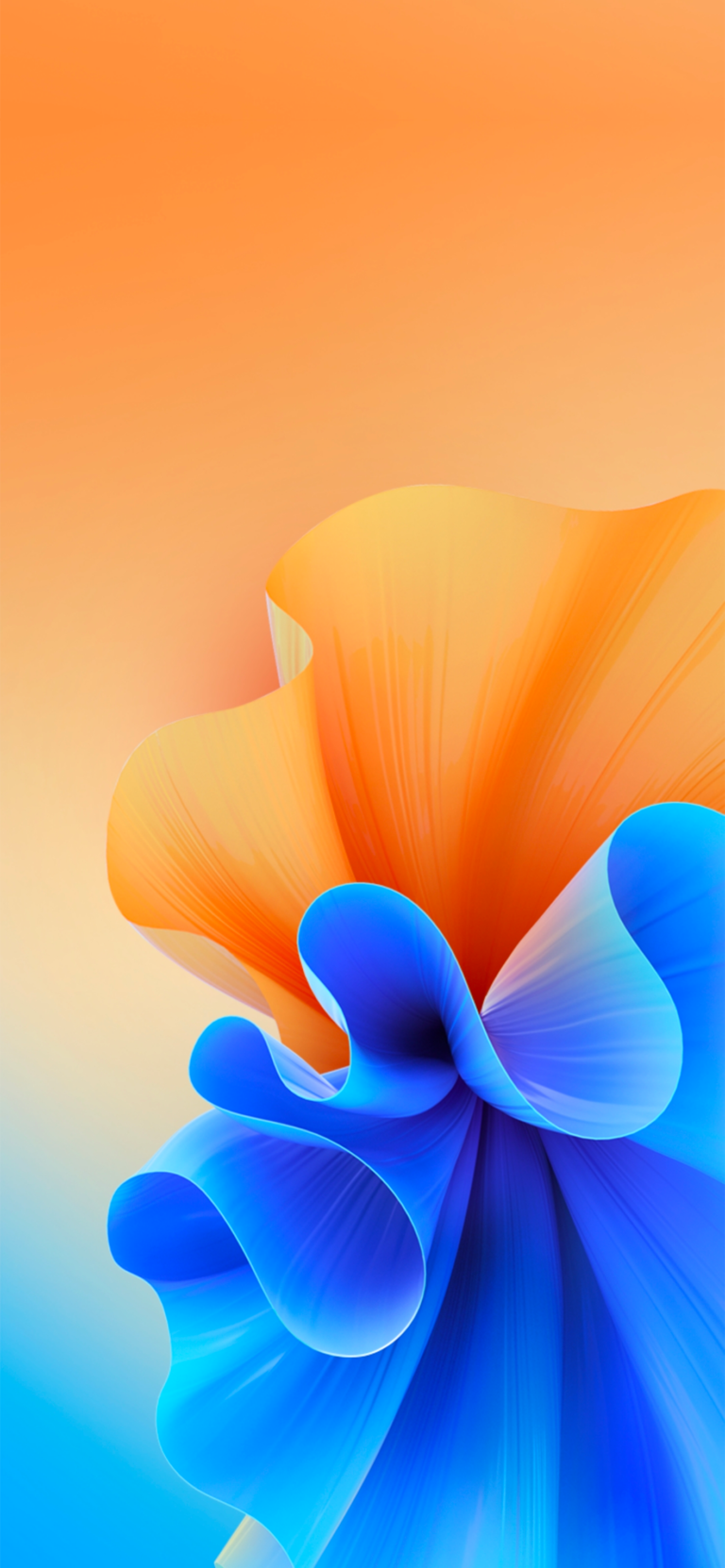 Default wallpaper of Volant – Orange and Blue