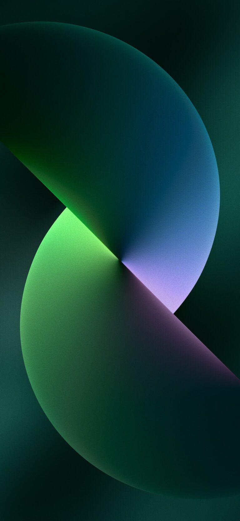 Default wallpaper of iPhone 13 Stock Wallpaper – Twist – Green Dark | LIVE Wallpaper