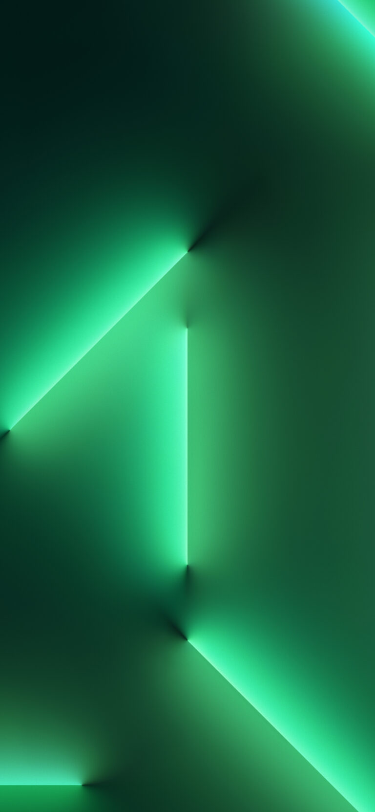 Default wallpaper of iPhone 13 Pro – Beams Green – Light | LIVE Wallpaper