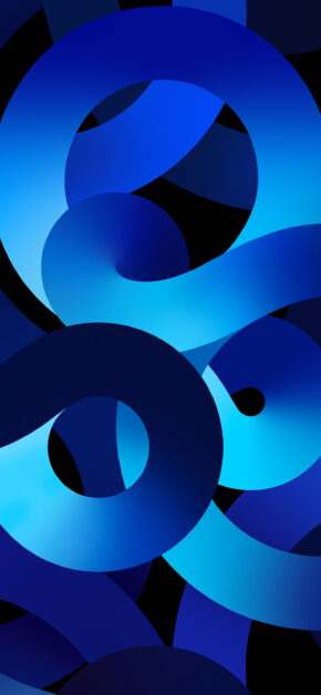 iPad Air 5 Stock Wallpaper – Ribbons – Blue Light