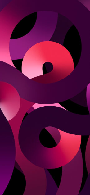 iPad Air 5 Stock Wallpaper – Ribbons – Pink Light
