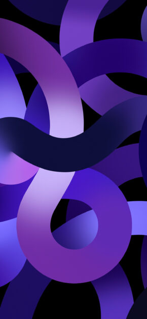 iPad Air 5 Stock Wallpaper – Ribbons – Purple Light