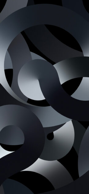 iPad Air 5 Stock Wallpaper – Ribbons – Gray Light