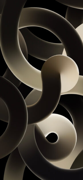iPad Air 5 Stock Wallpaper – Ribbons – Starlight Dark