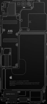 iPhone 14 Pro - Teardown Wallpaper (Space Black)