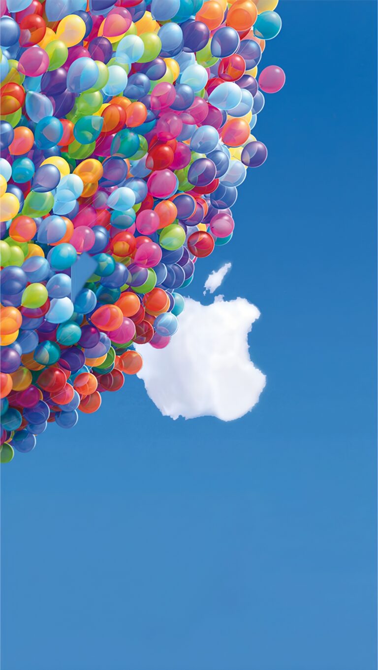 Default wallpaper of Disney’s Up + Apple Logo