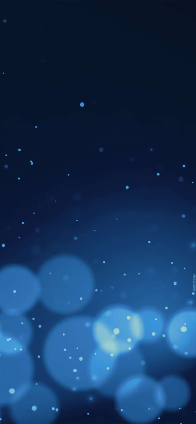 Default wallpaper of Blue Lights and Snow