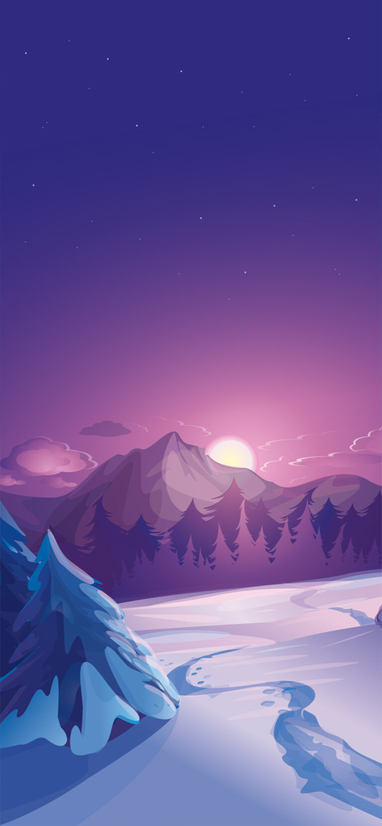 Default wallpaper of Winter Scenary | Vector