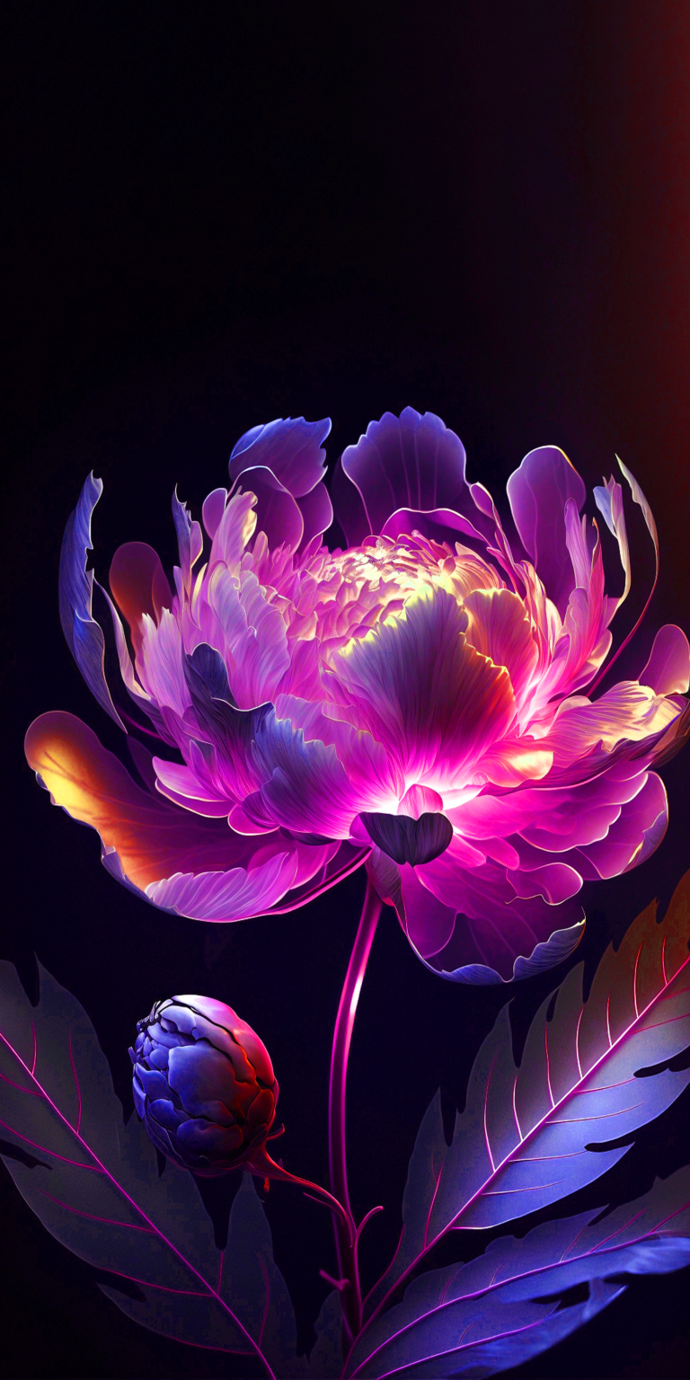 Default wallpaper of Neon Flower 1