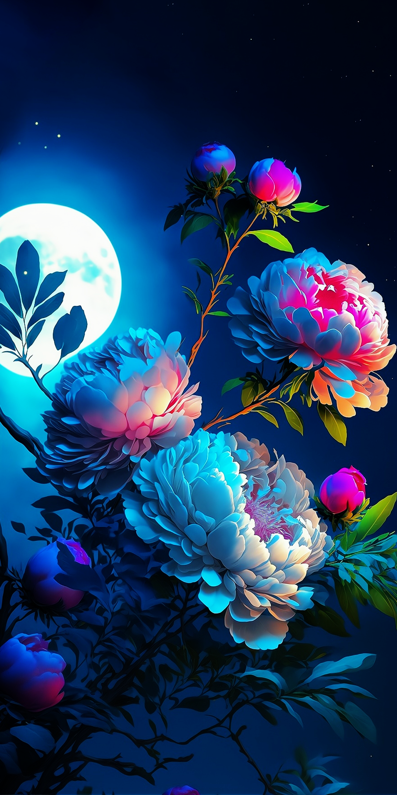 Download Flower Phone Neon Graphics Wallpaper  Wallpaperscom