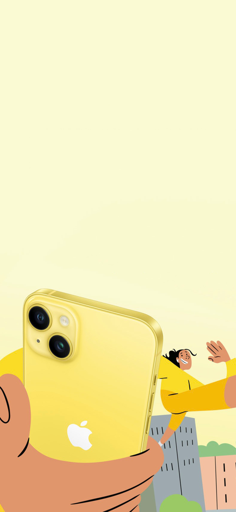 iPhone 14 Yellow by @iSpazio - Wallpapers Central