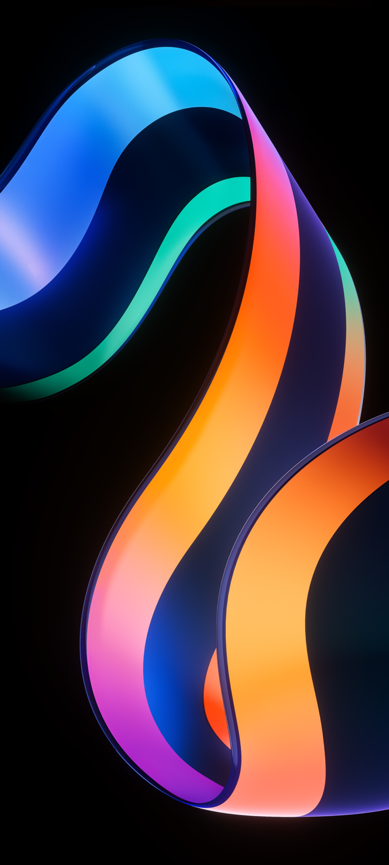 Default wallpaper of Rainbow Ribbon