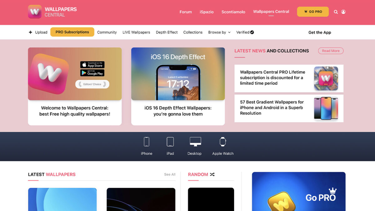 wallpapers central 3.0 website