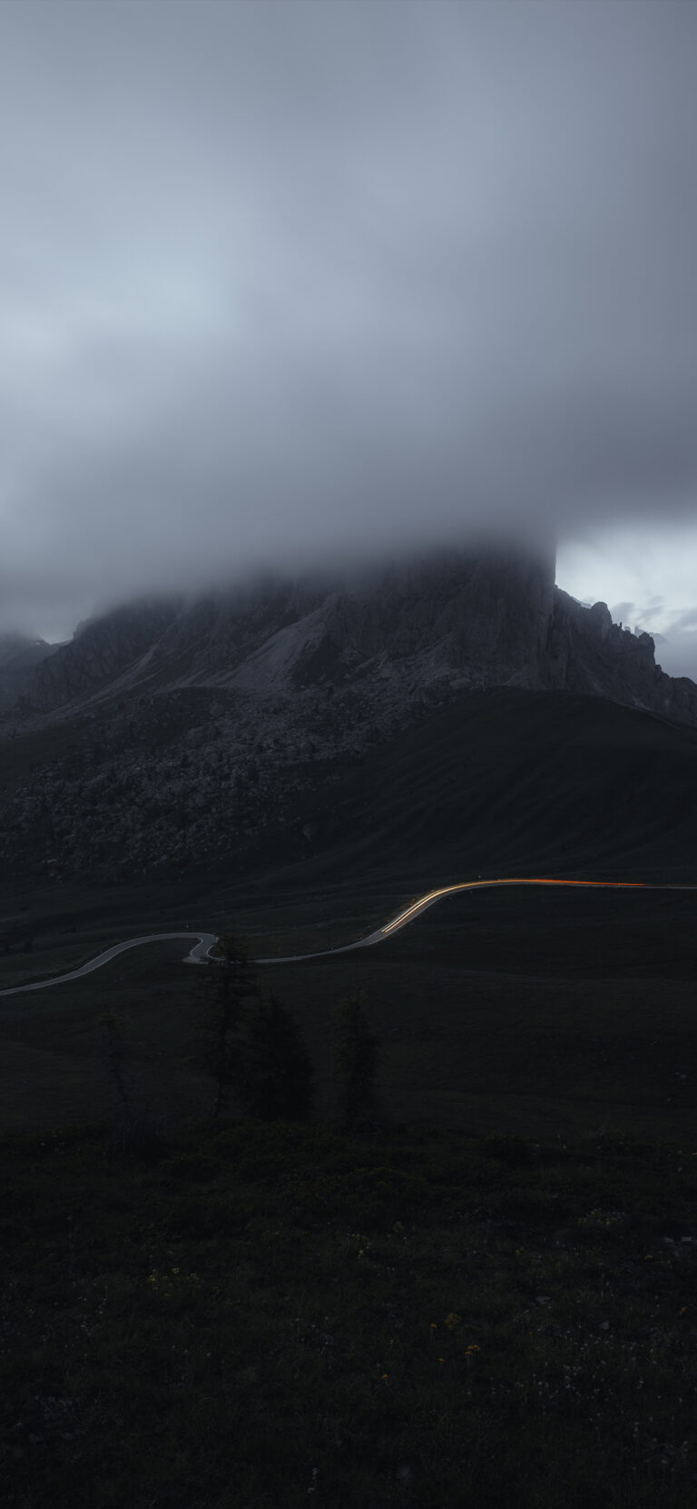 Default wallpaper of The Giau Pass, Italy – Night | Around the World