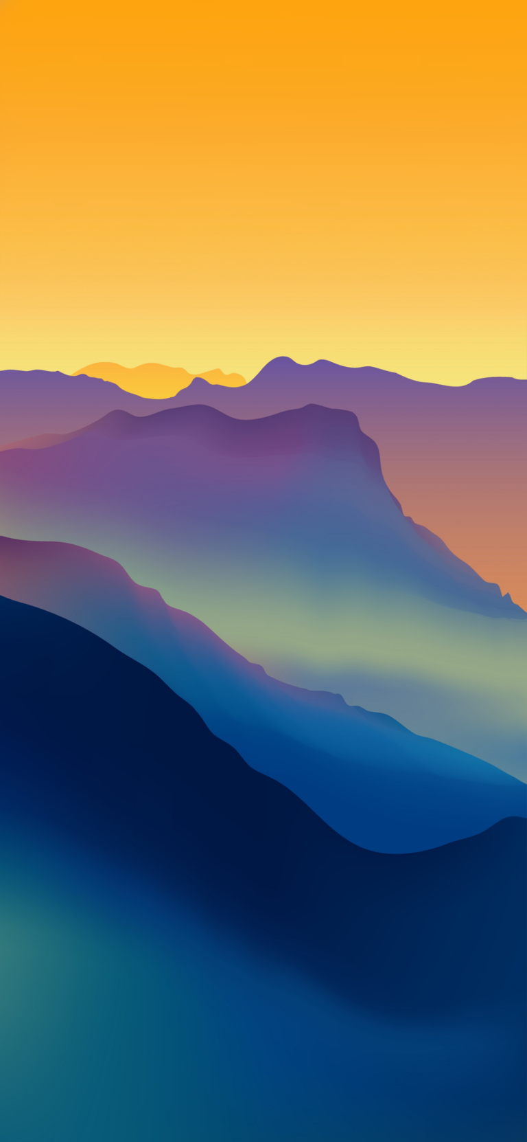 Default wallpaper of Abstract Big Sur, recreated with stunning colors