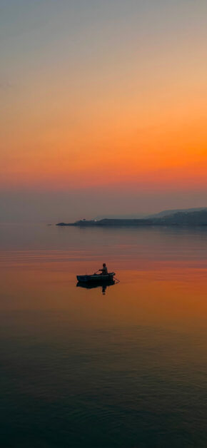 Fisherman at sunset