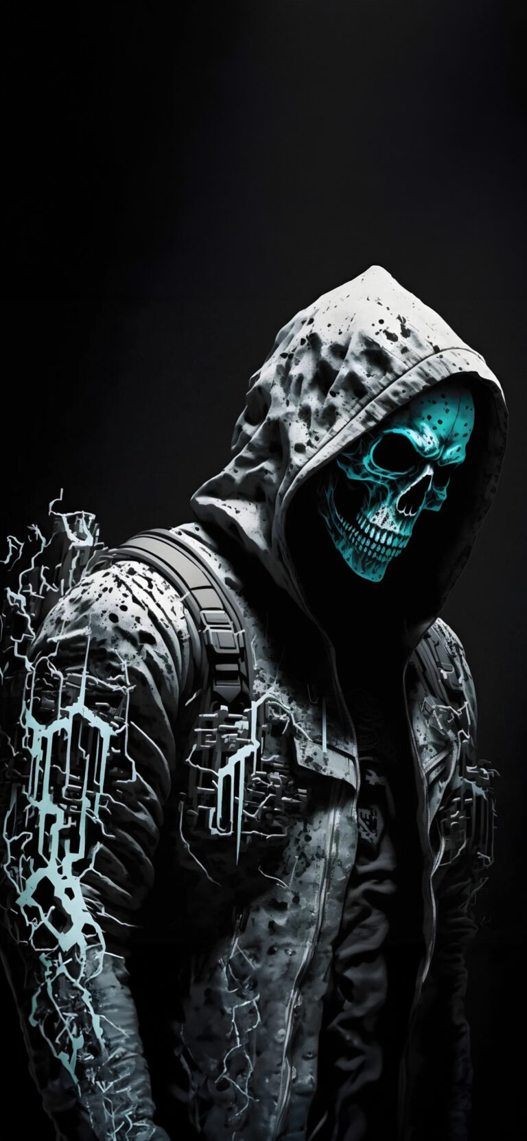 Default wallpaper of Blue Skull