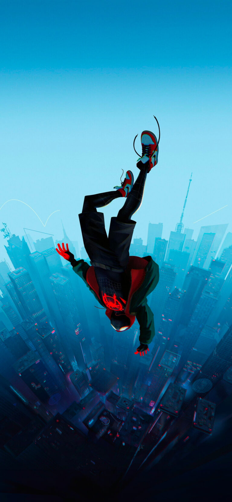 Default wallpaper of Falling Spiderman