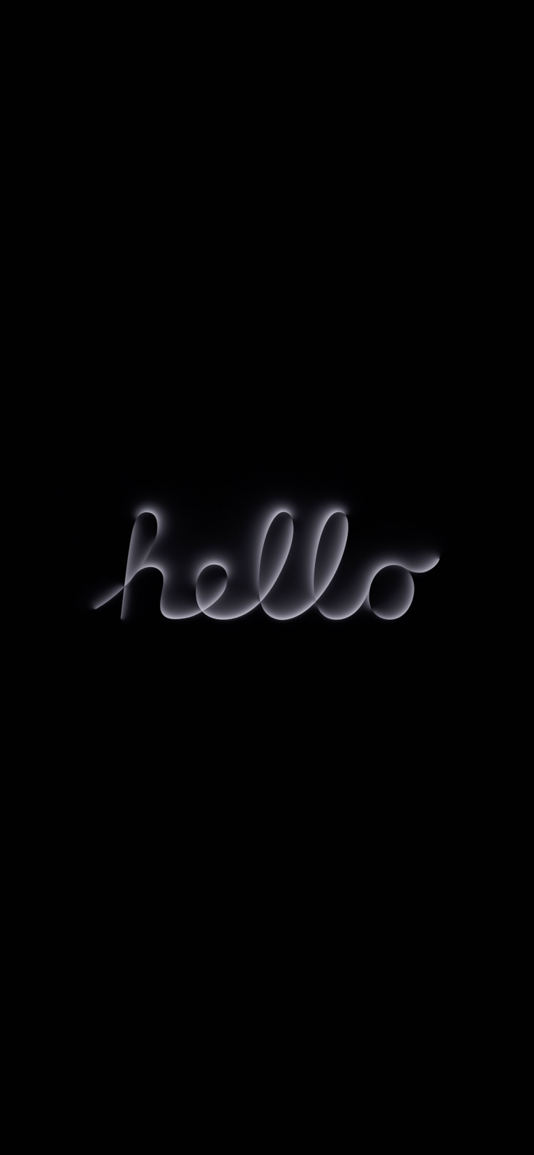 Default wallpaper of Hello – Apple Scary Fast | Dark