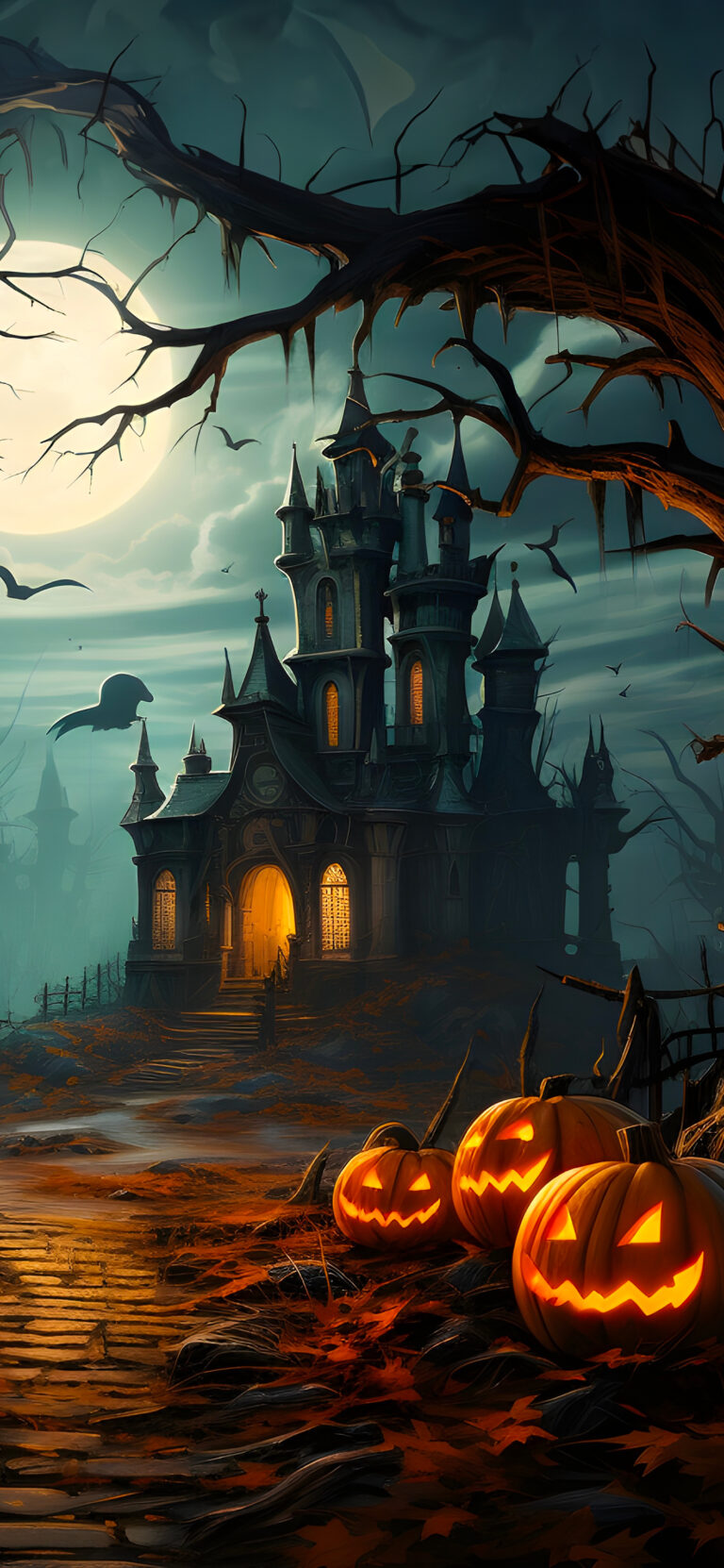 Default wallpaper of Halloween Scene 5K