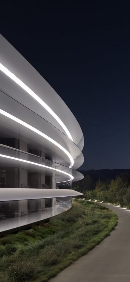 Night at Apple Park - Wallpapers Central