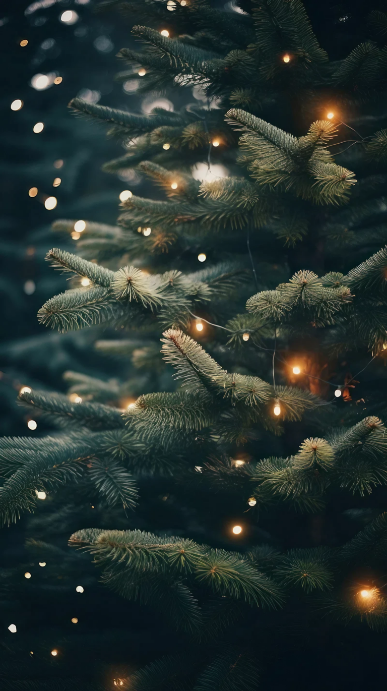 Default wallpaper of Christmas fir tree