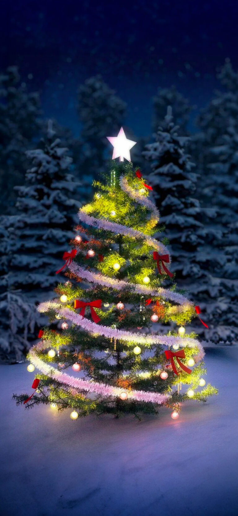 Default wallpaper of Christmas Tree