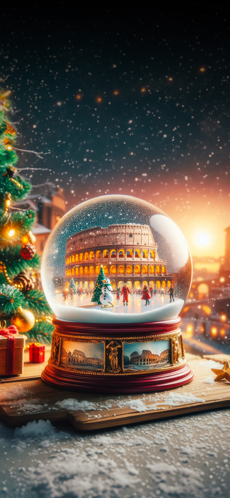 Default wallpaper of Christmas in Rome | Snow Globe