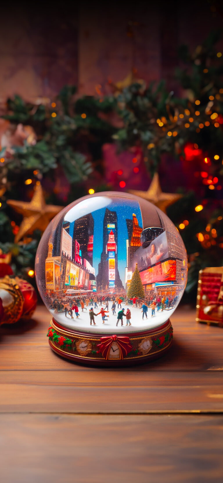 Default wallpaper of Christmas in New York | Snow Globe