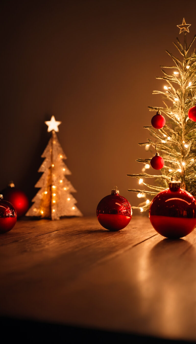 Default wallpaper of Christmas Tree and Lights