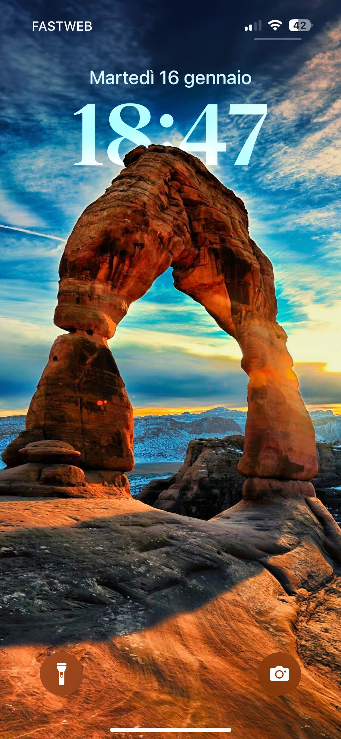 Customized screenshot for the wallpaper of Arches National Park | Depth Effect