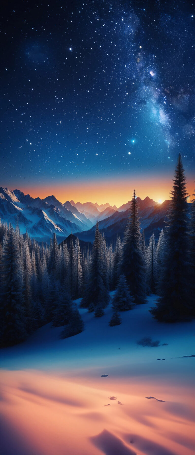 Default wallpaper of Magic Winter Scenary