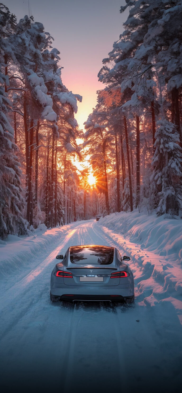 Default wallpaper of Tesla on snow #17 | Teslers.it