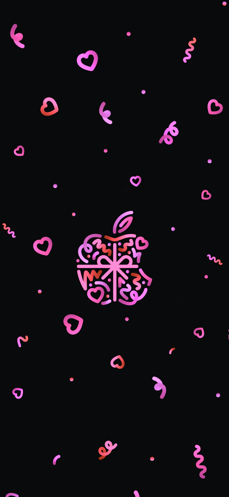 Default wallpaper of Valentine’s Day – Apple, Dark