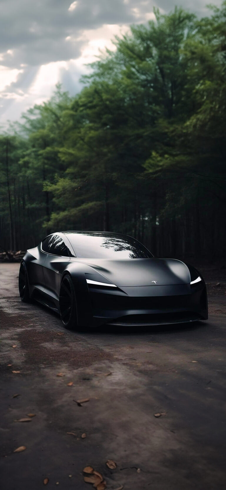 Default wallpaper of Tesla Roadster BLACK